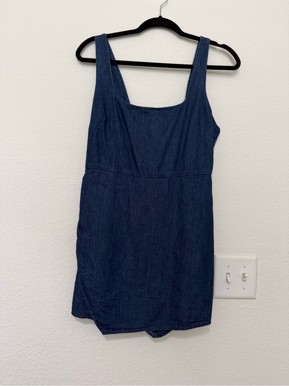 American Eagle Outfitters Dark Blue Denim Romper Dress